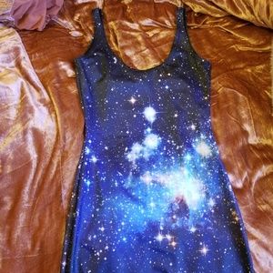 Blackmilk blue galaxy mini dress